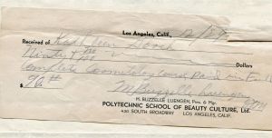 Kathleen Matheson Cosmetology School receiptWP