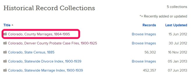 Colorado digitized collections at Familysearch.org