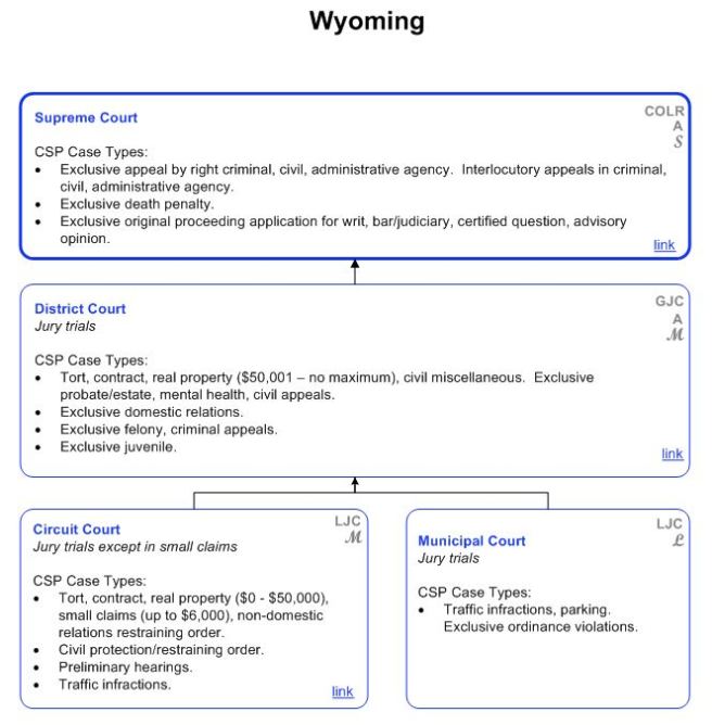 Wyoming State Courts  http://www.courtstatistics.org/Other-Pages/State_Court_Structure_Charts/Wyoming.aspx