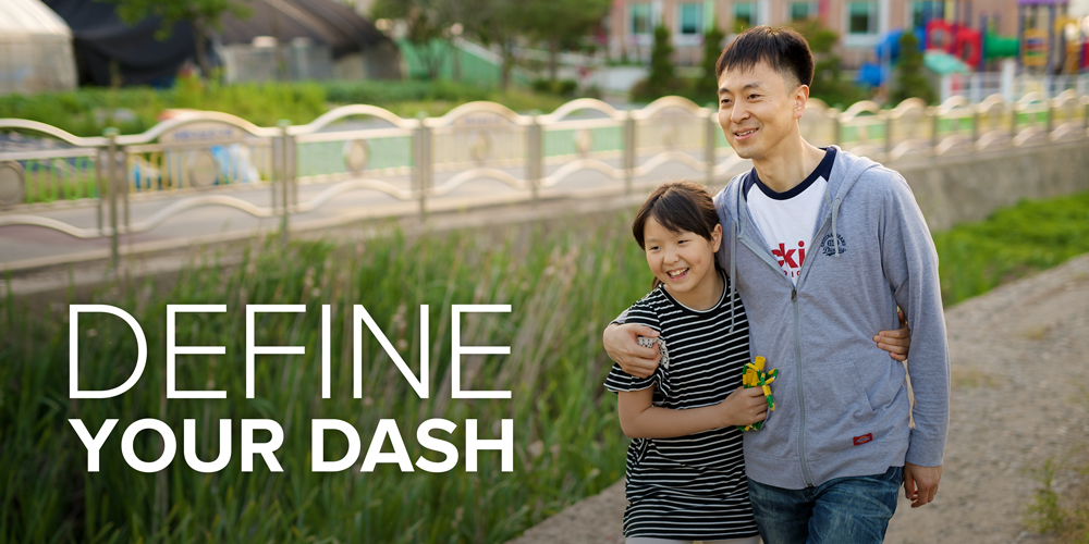 "Define Your Dash" image from the FamilySearch blog